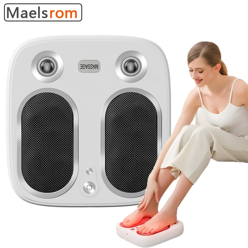 

Массажер для ног, перезаряжаемый с подогревом, электрический вибрационный аппарат для глубокого разминания, рефлексотерапия, облегчение боли, инфракрасная терапия, 5 режимов