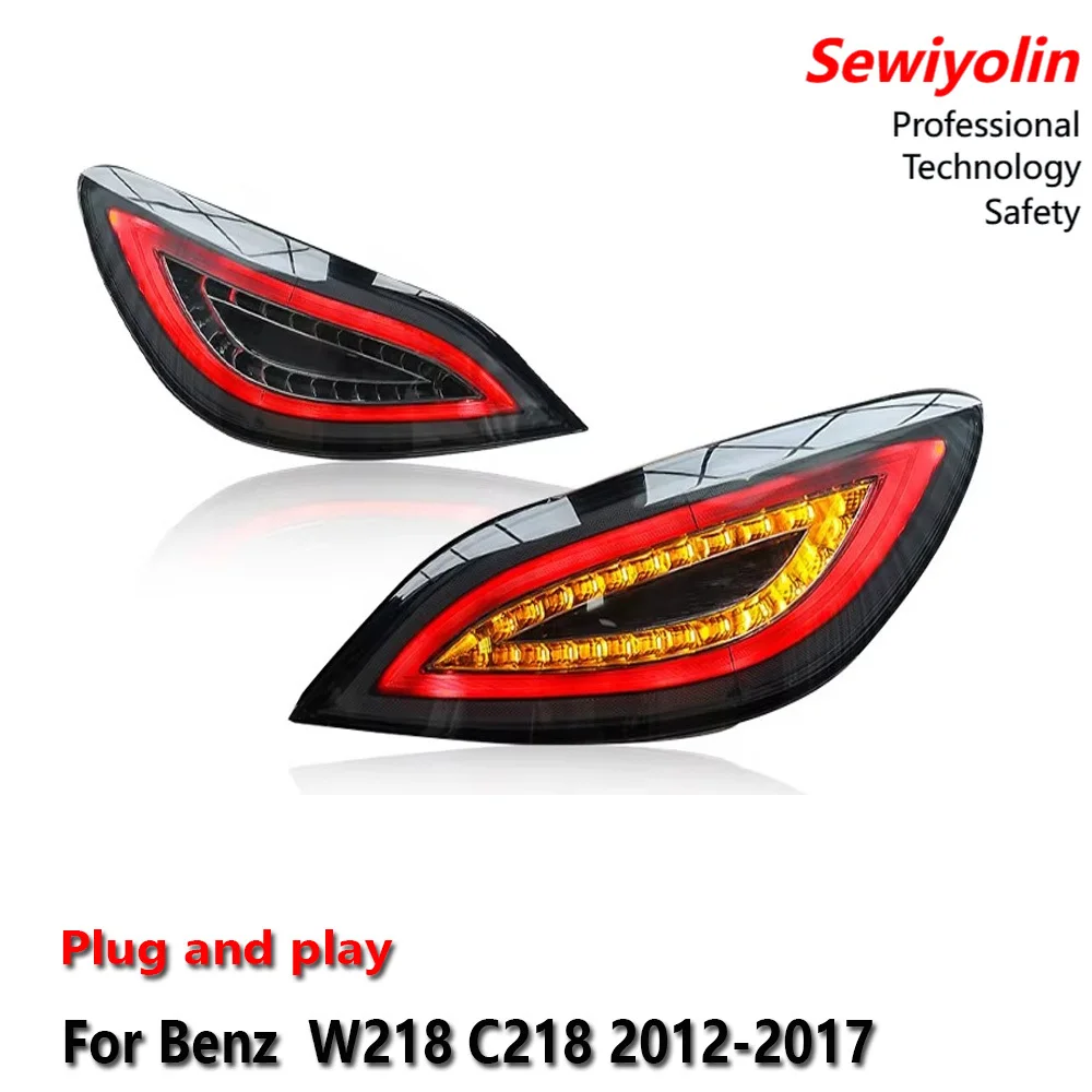 

Светодиодные задние фонари для автомобилей Mercedes-Benz W218 C218 2012-2017, с функциями DRL, стоп-сигнала и указателей поворота, установка Plug and Play.