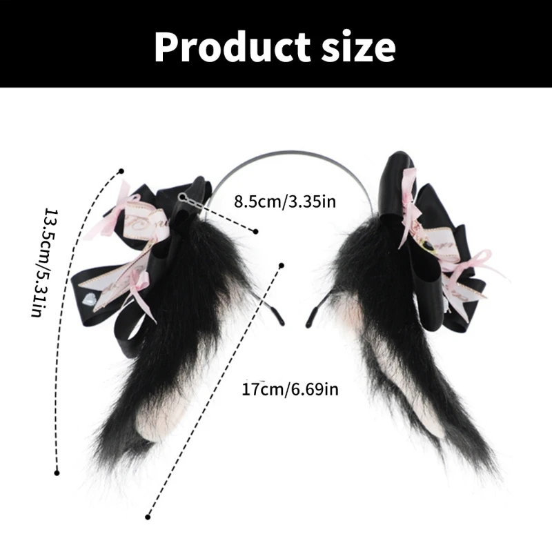 Anime Tail Costume Lovely Fashion Hairband Soft Comfortable Plush Women Decoration