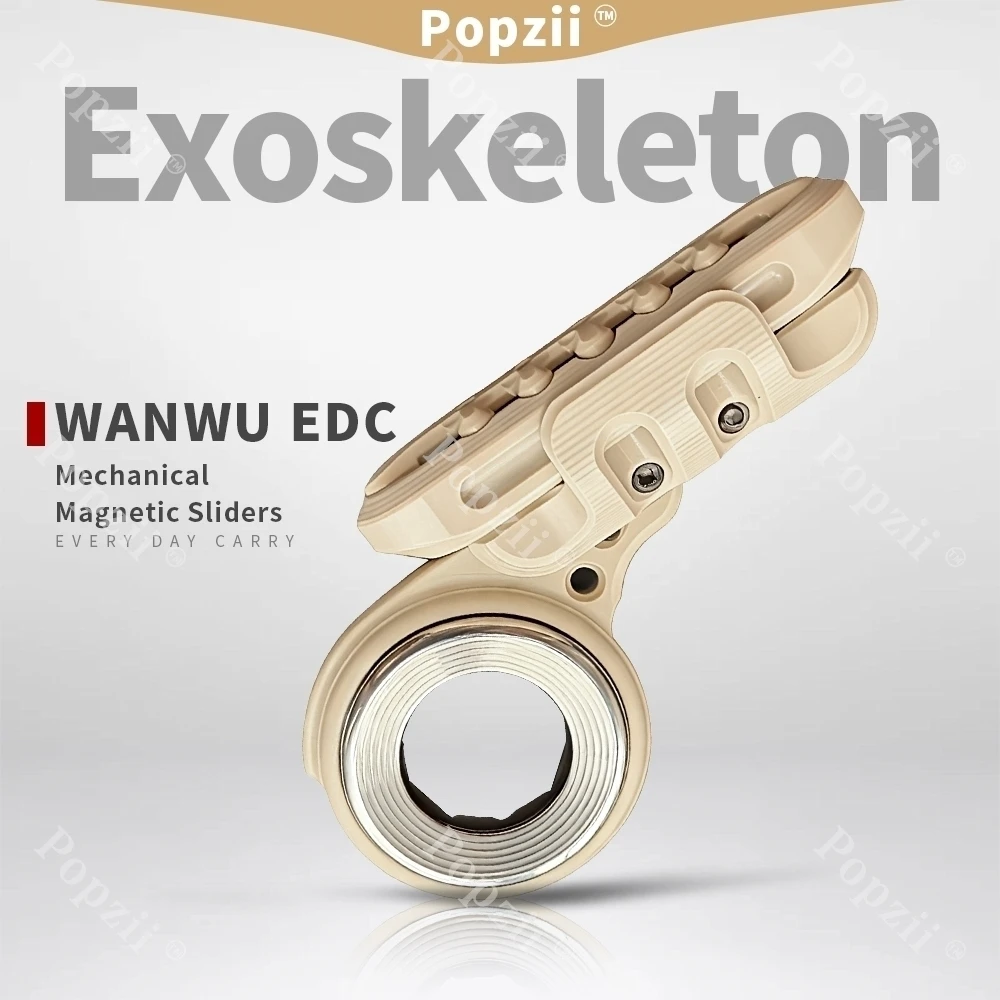 

WANWU EDC Экзоскелет Металлические аксессуары Несколько способов игры Механический слайдер для снятия стресса Игрушка Крутой гаджет