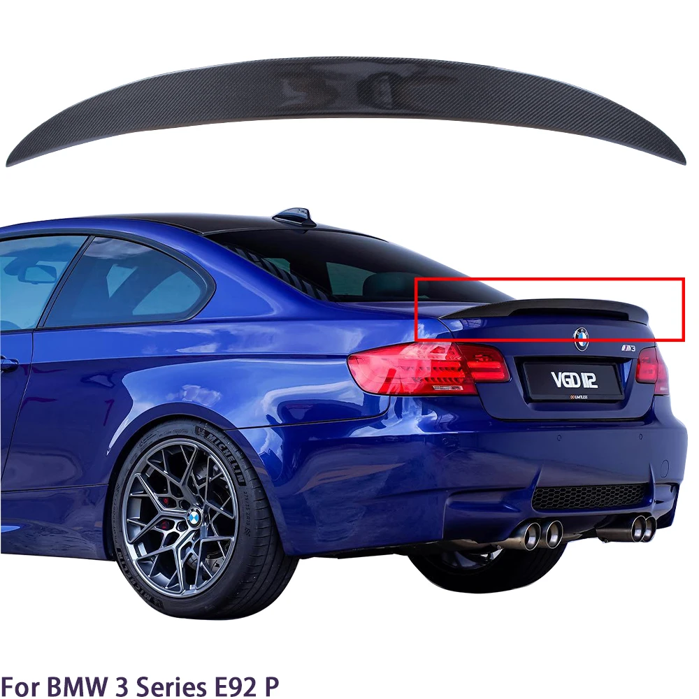 

For BMW 3 Series E92 Coupe&E92 M3 P Style Carbon fiber Rear Spoiler Trunk wing 2005-2013