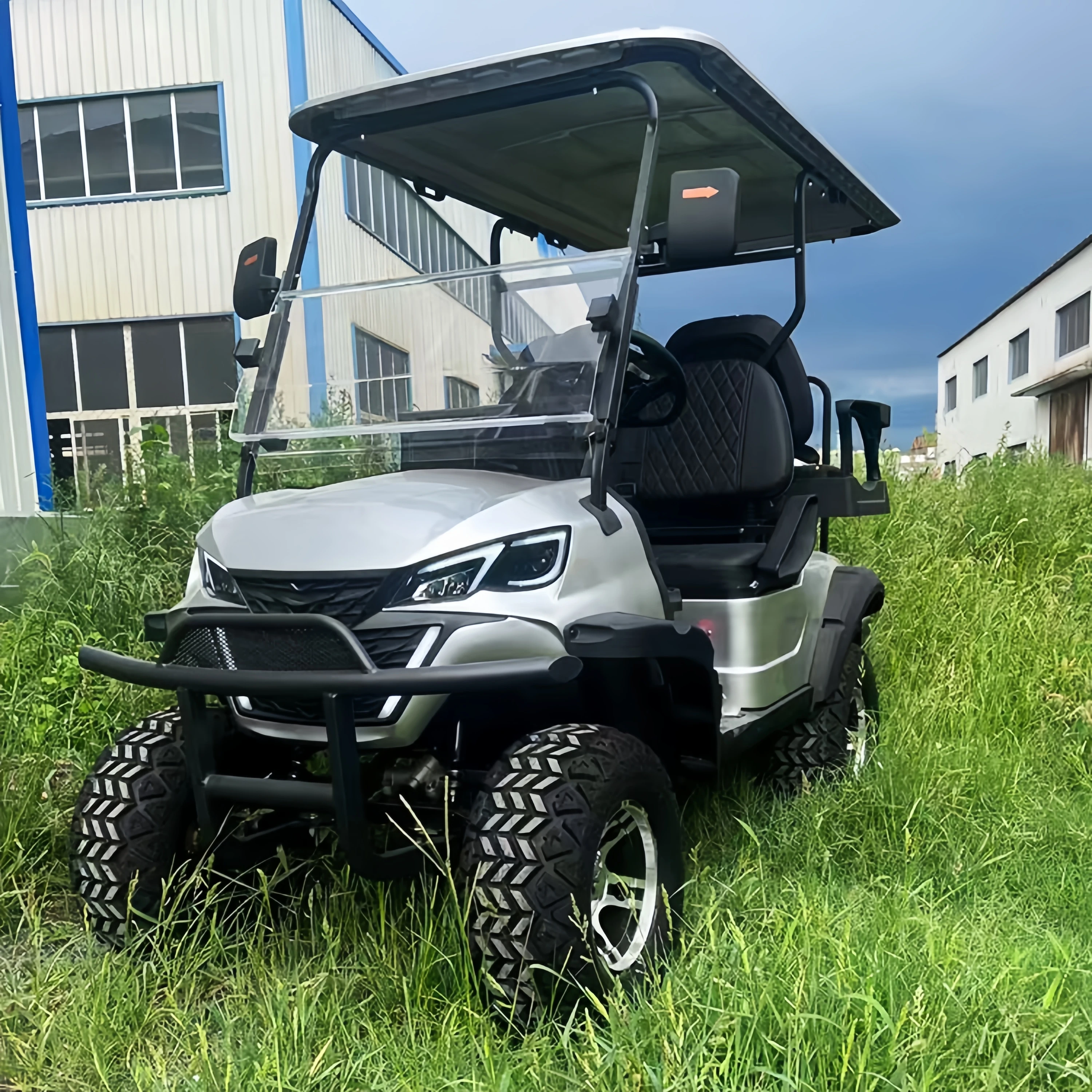 Carrello da golf elettrico a 4 ruote motrici 72v batteria al litio carrello da golf buggy 4 posti