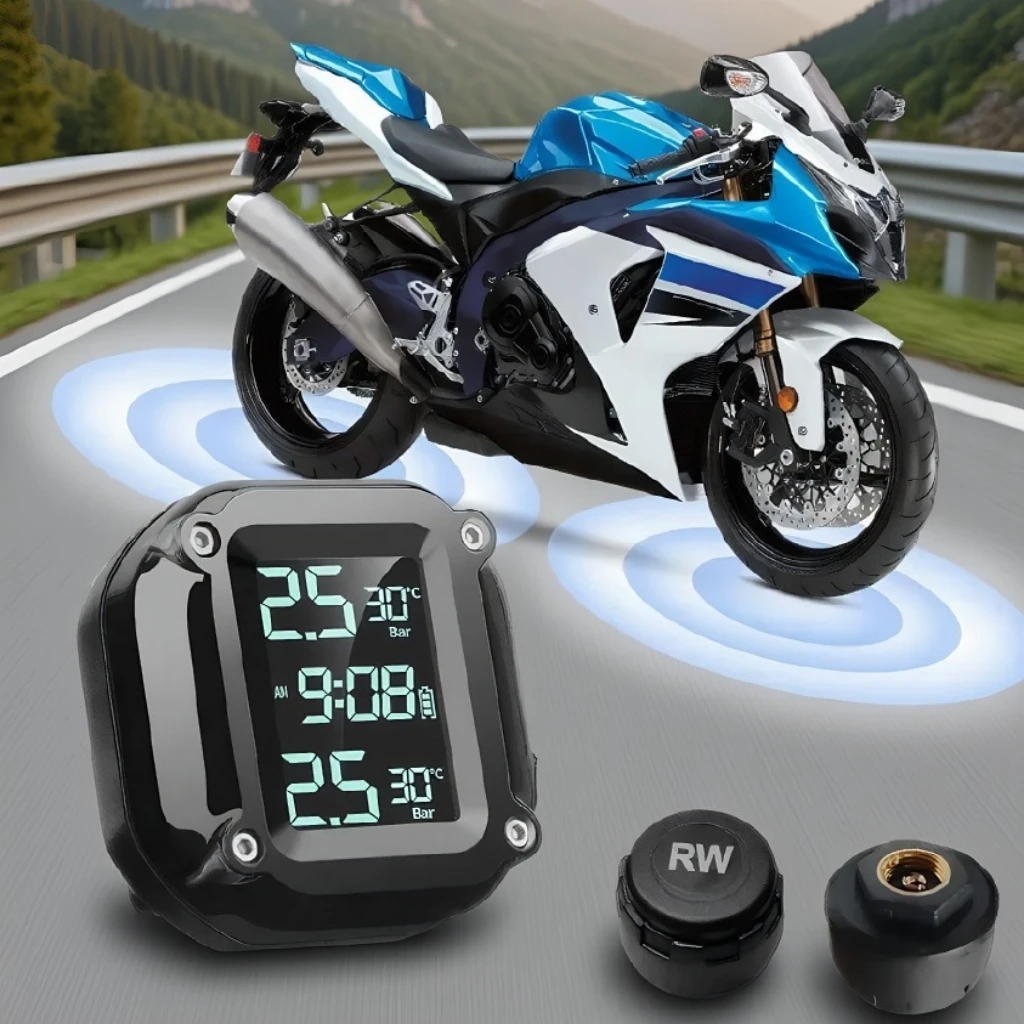 

Монитор давления в шинах мотоцикла M5 — цифровой дисплей с внешними датчиками для мониторинга давления и температуры в режиме реального времени