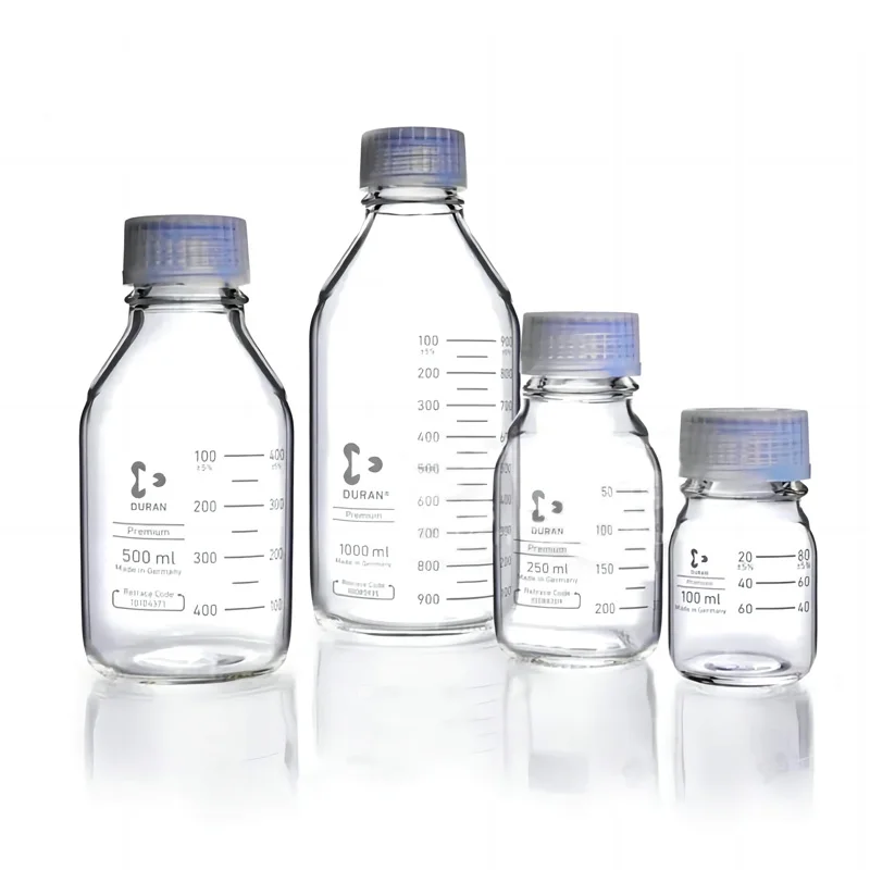 

DURAN/SCHOTT Premium Reagent Bottle GL45 100/250/500/1000ml Reagent Bottle White Cap Screw Cap Laboratory Sample Bottle