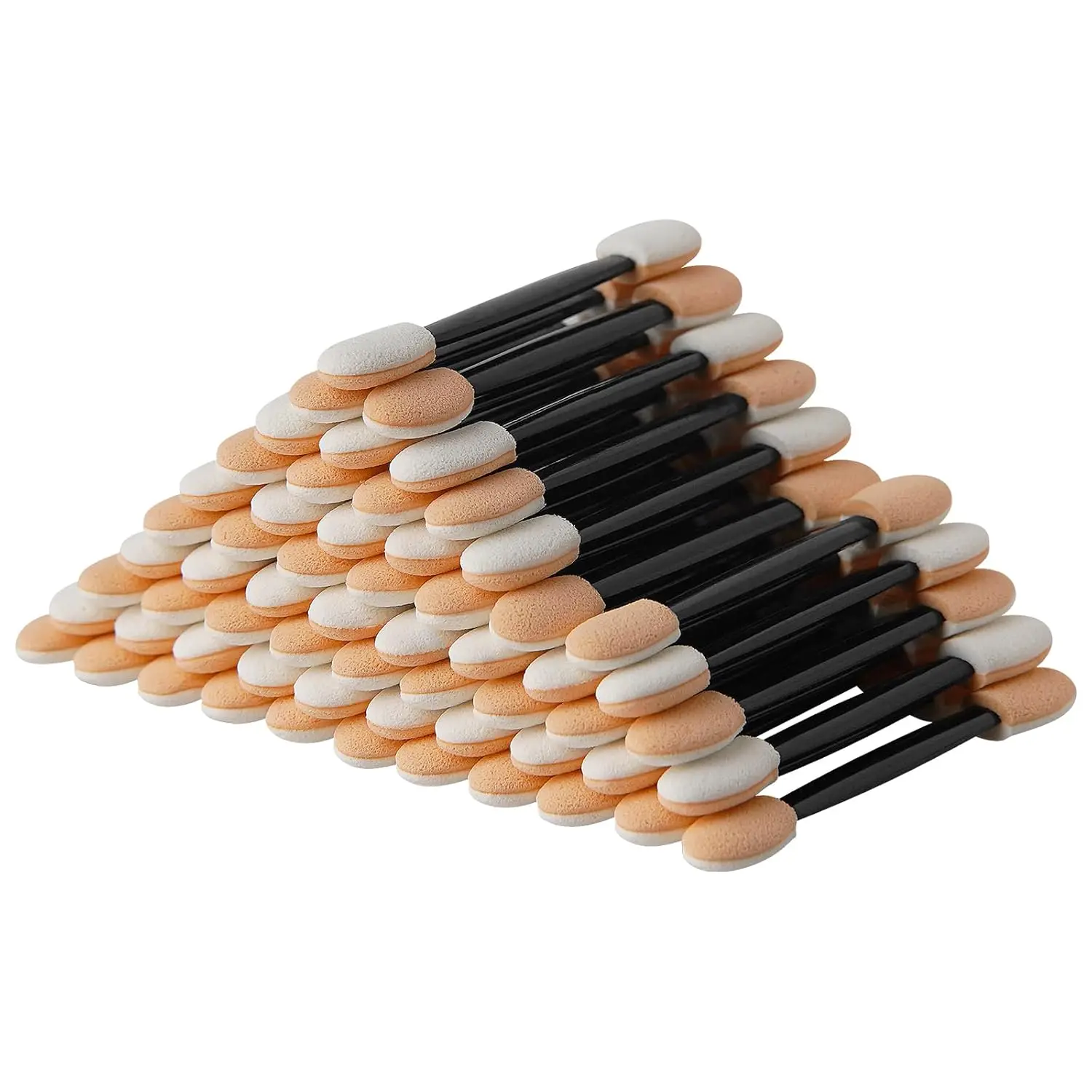 30PCS Disposable Eyeshadow Brushes Dual Sided Eyeshadow Applicator 2.44 Inch Eye Makeup Tool Black Portable Makeup Tool