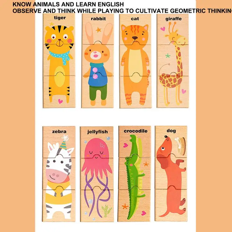 Wood Puzzles For Toddler Animal Wood Puzzle Matching Games Safe Educational Preschool Toy For 3 Years Old And Up Children Boys
