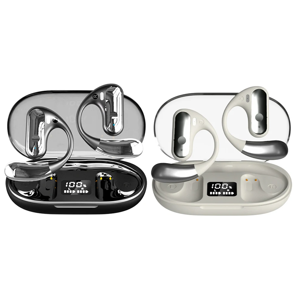 144개 언어 AI 번역 이어버드 블루투스 호환 5.3 스테레오 이어후크 스포츠 헤드폰 소음 제거 번역 장치