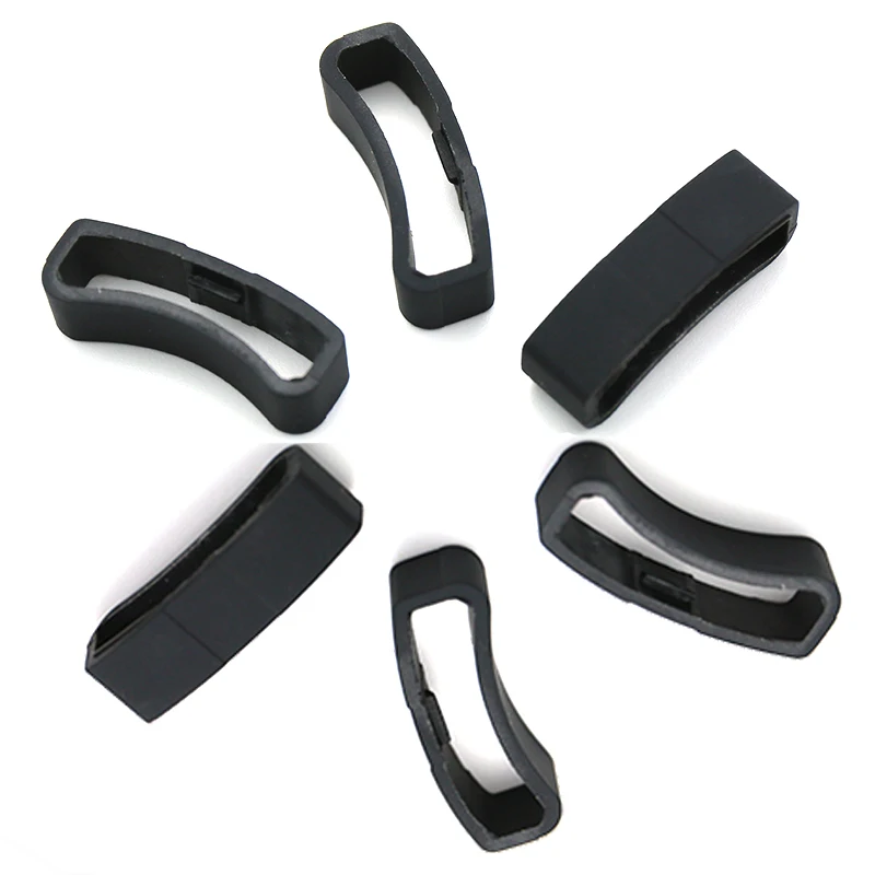 20mm 22mm 26mm Rubber Suitable For Jiaming Strap Black Arc-shaped Sports Waterproof Replacement Watch Band Keeper Retainer