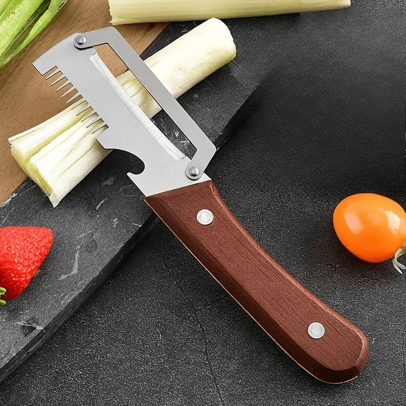 2-Pack Stainless Steel Multi-Function Peeler, Grater and Bottle Opener, Convenient Kitchen Tools for a Variety of Fruits