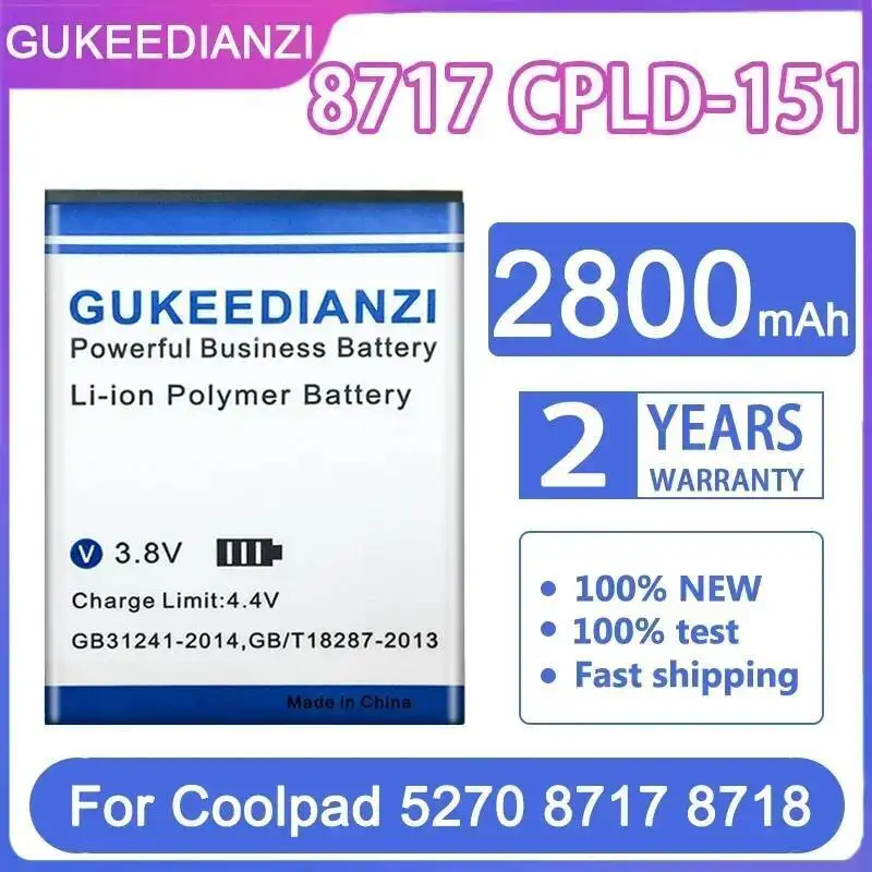 

For Coolpad 5270 8717 8718 Cpld-151 Safe 2800Mah Mobile Phone Battery