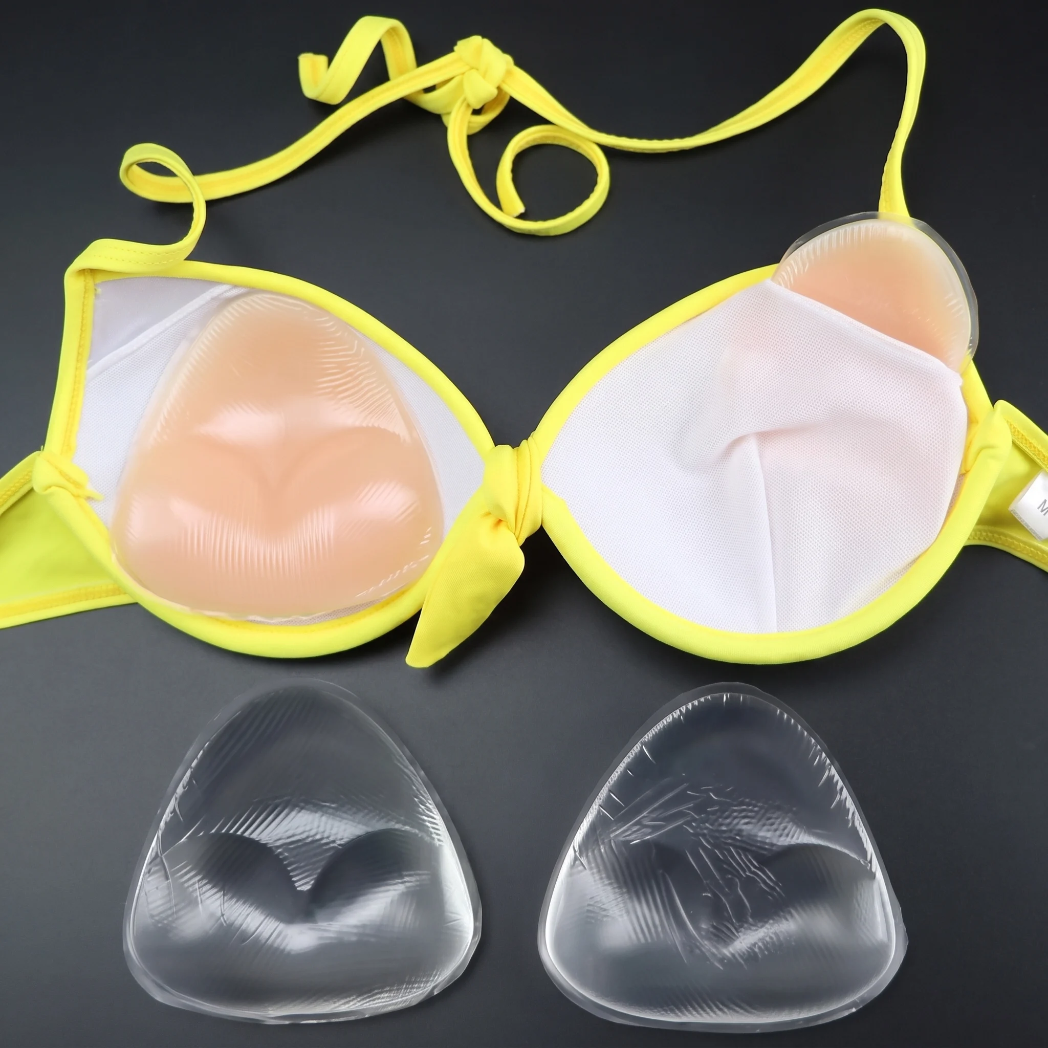 Picture 5: 1 Pair Elegant Silicone Bra Inserts - Invisible Reusable Push-Up Pads, Suitable for Bikini Halter Swimsuit, Seamless Bra Shape E