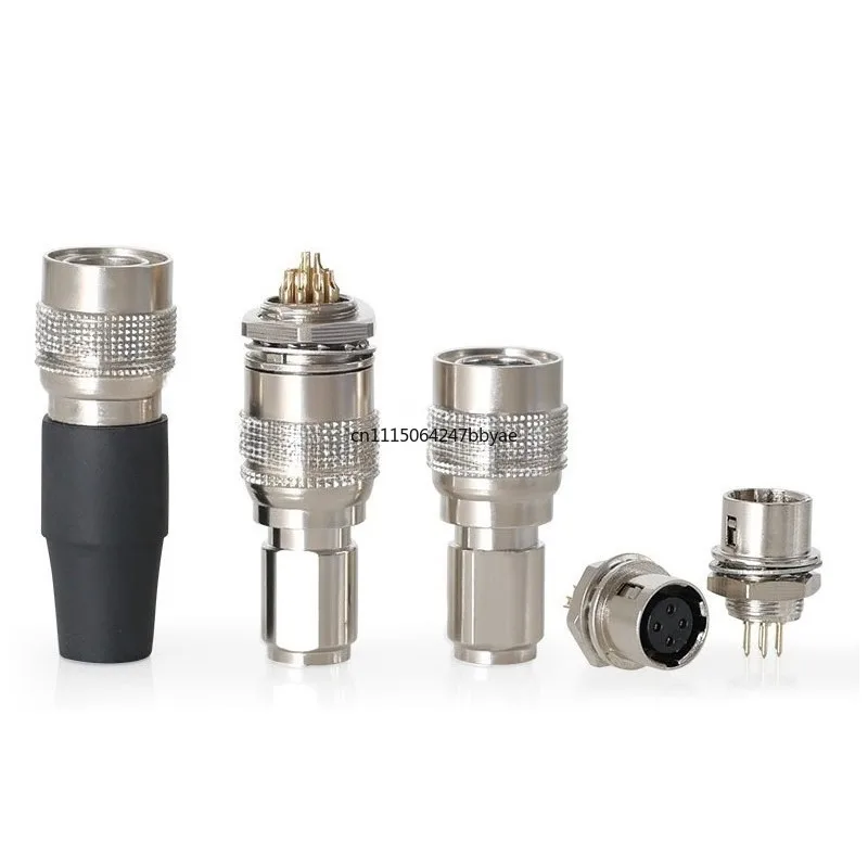 Compatible with HRS industrial camera push-pull self-locking aviation plug socket HR10A-7P-6S 4-pin 6-pin connector