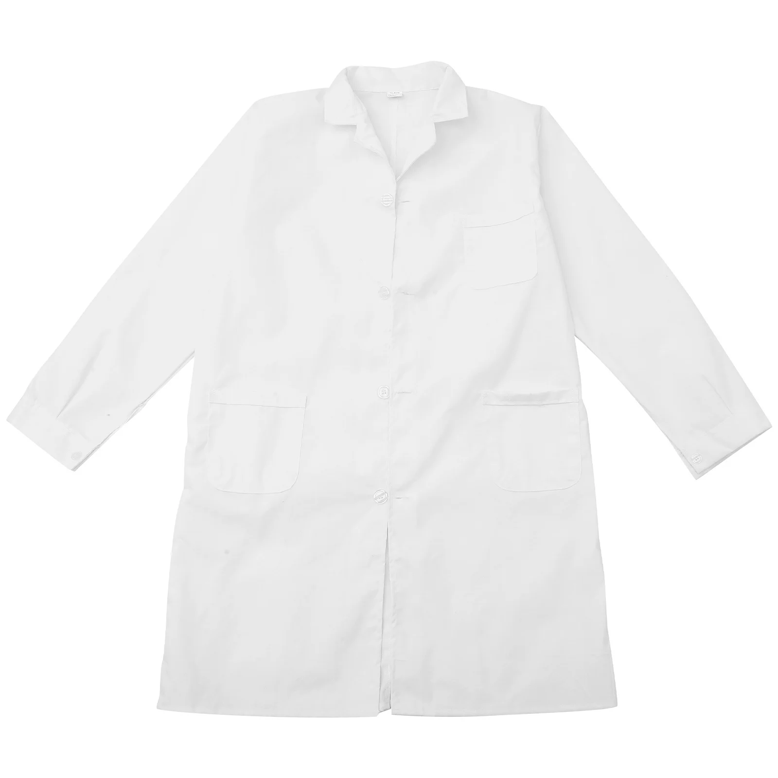 Cappotto da laboratorio bianco professionale per uomo Costume a maniche lunghe Comodo materiale in cotone resistente