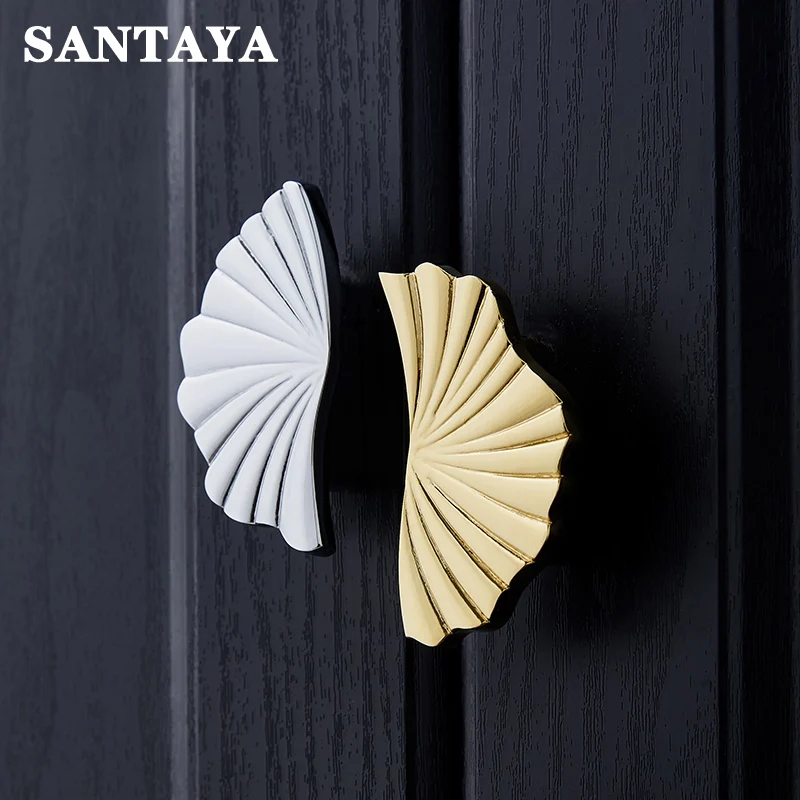 Nordic Furniture Handles Ruffles Gold Silver Antique Brass Kitchen Cabinet  Handle Dresser Bedroom Drawer Knobs