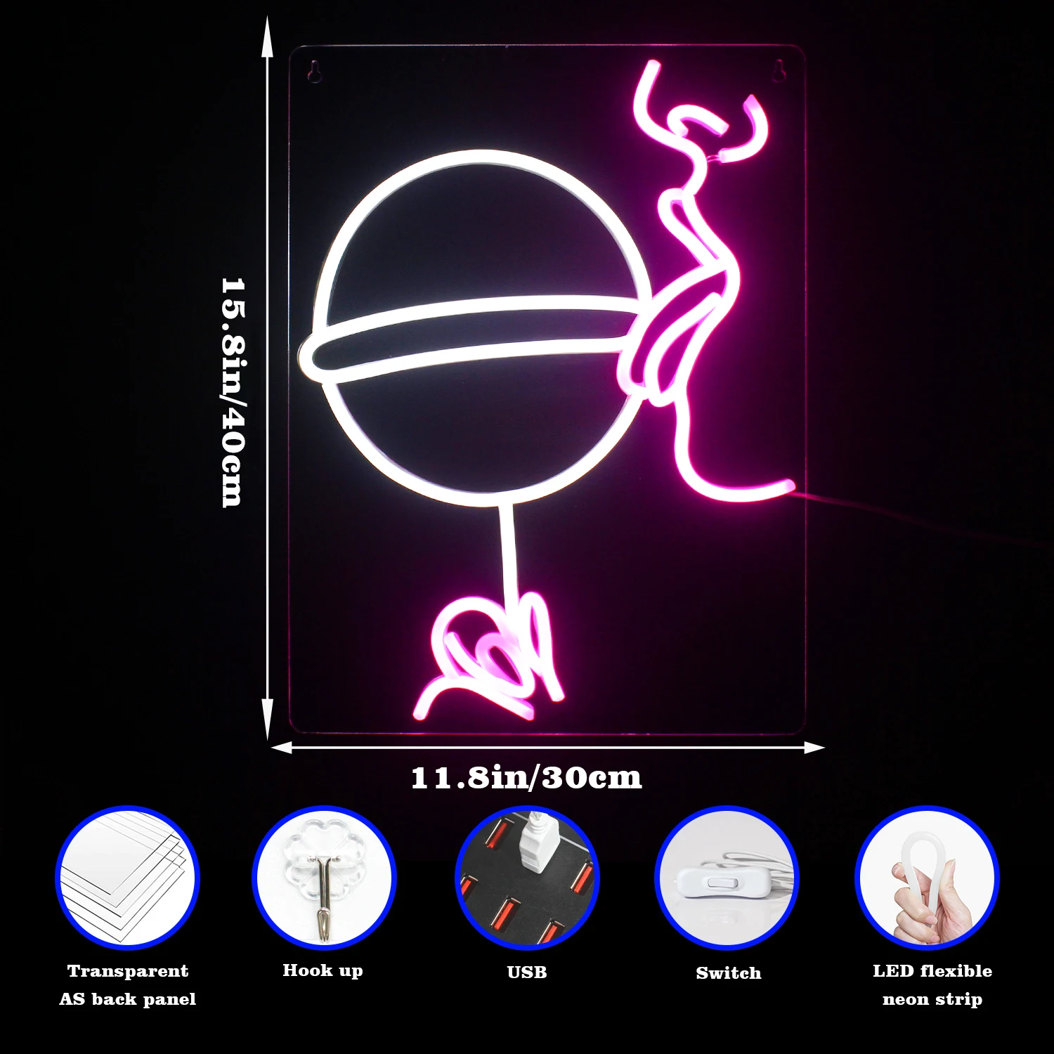 Sexy Vrouw Neon Bord Led Muur Decor Usb Aangedreven Acryl Voor Slaapkamer Muur Art Logo Decor Verjaardagsgeschenken Bar Club Decor