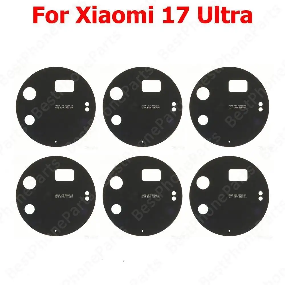 Rear Back Camera Lens Glass For Xiaomi 17 Ultra 17Ultra With Adhesive Sticker Lens Cover Mobile Phone Replacement Parts