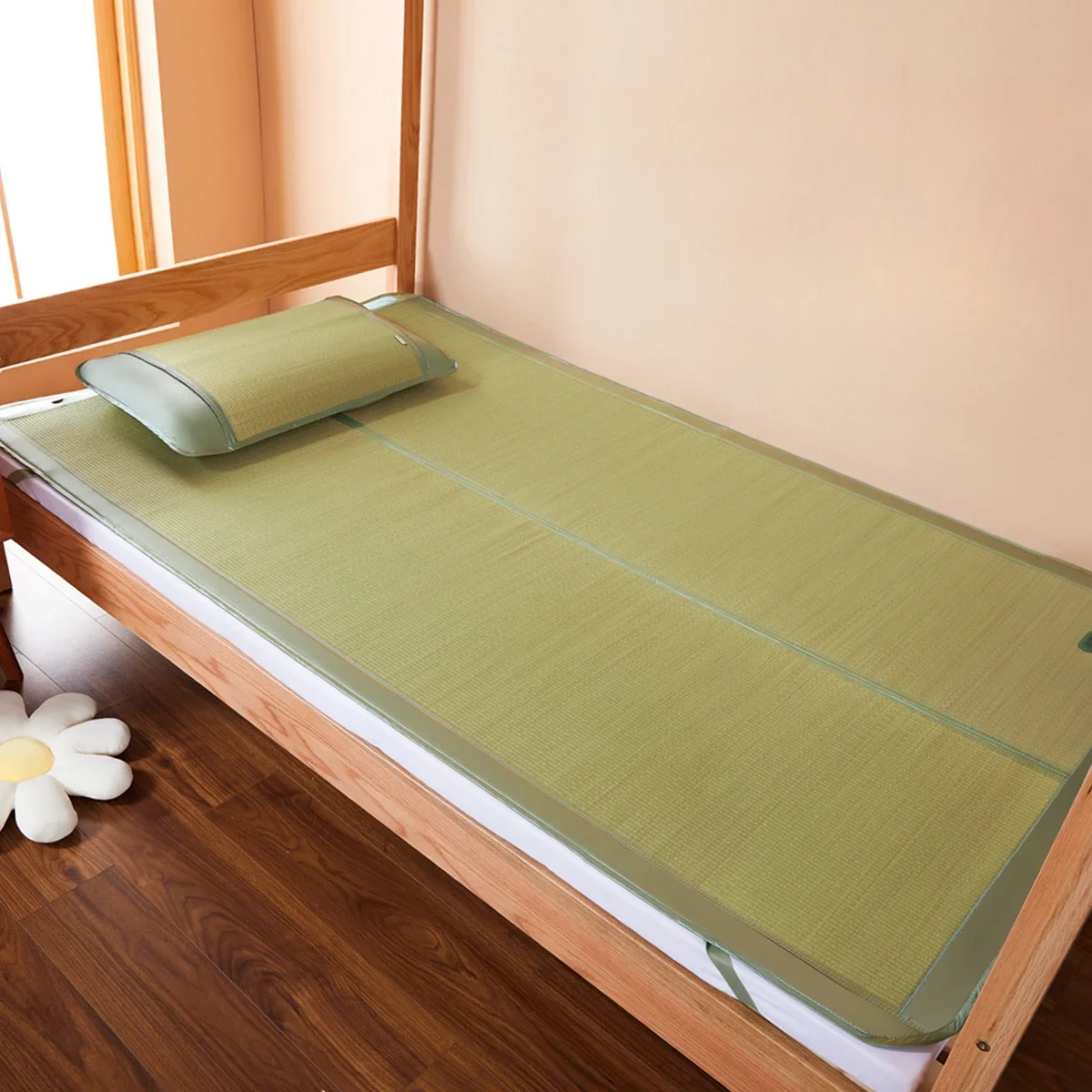 Natural straw mat single student dormitory cool dormitory washed bedroom