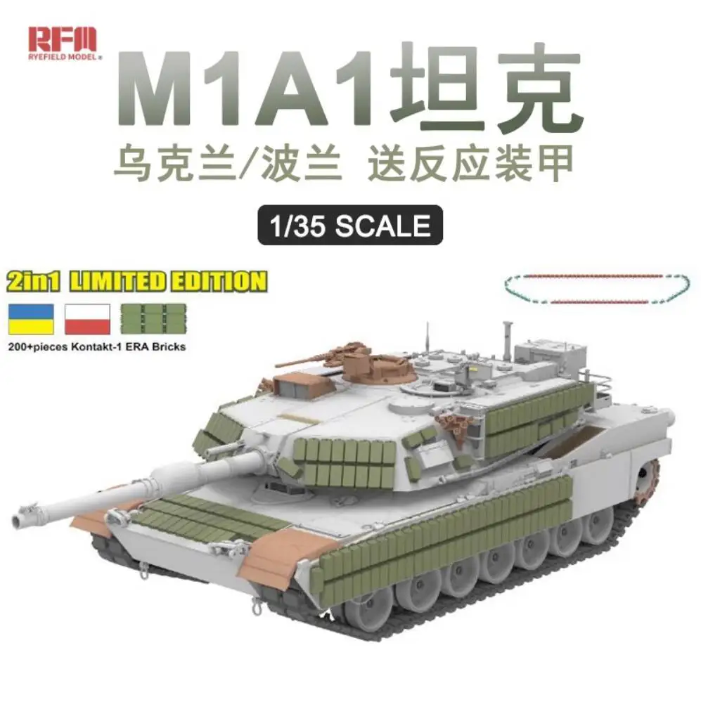 Rye Field Model RM-5106 1/35 Scale M1A1 Abrams Ukraine / Poland 2 in 1 Limited Model Kit