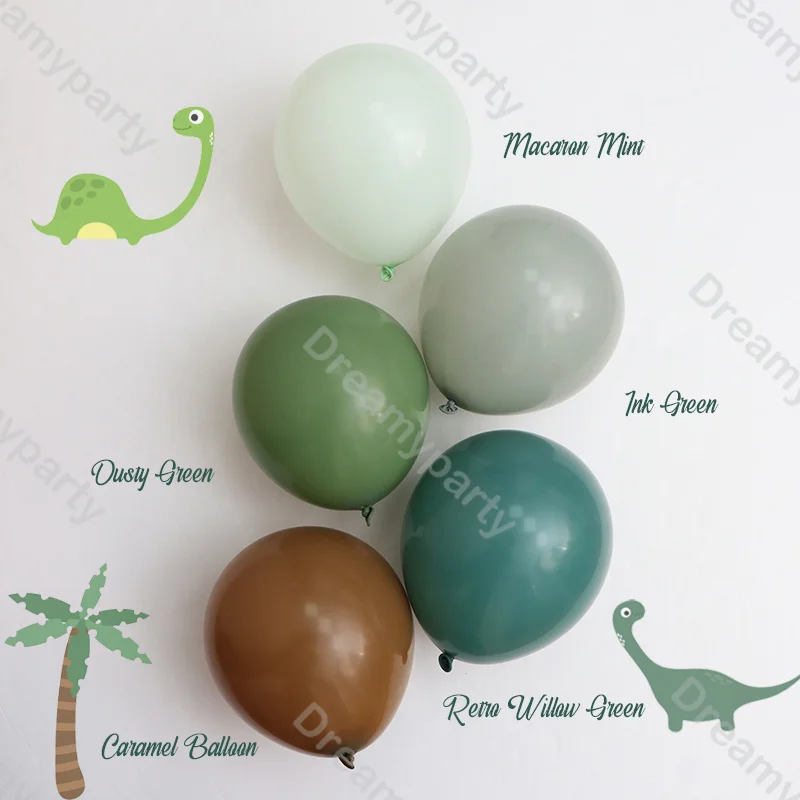 5/10/12/18inch DIY Boho Balloon Kid Caramel Green Gray Balloons Boy Birthday Baby Shower Kids Gender Reveal Wedding Party Decor