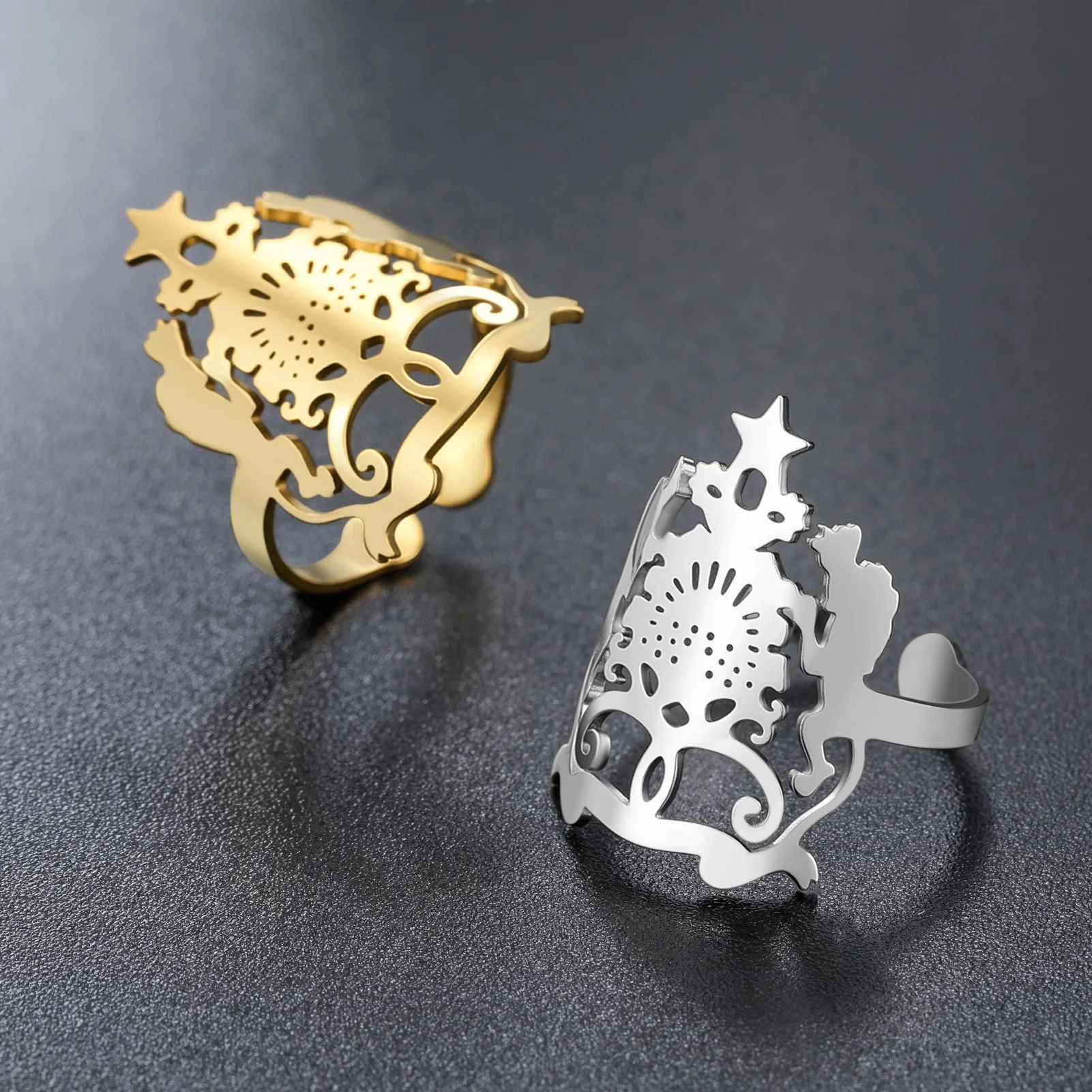 Lemegeton Marokko-Ring, verstellbarer Ring für Damen und Herren, Edelstahl, Schmuck, Geschenk, 2026, neues Design