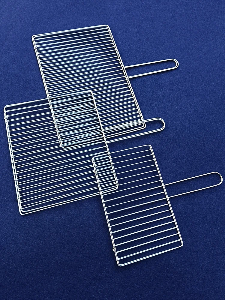 

Stainl Steel Barbecue Clamp Thiened Non-sti Fi Clamp Profional Commercial Home Use Barbecue Net Kitchen Tool