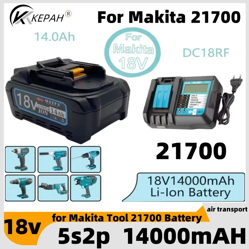 5S2P 14000mAh 21700 original for makita18V BL1830 lithium-ion rechargeable power tool battery 21V BL1860 BL1850 BL1860B BL1840