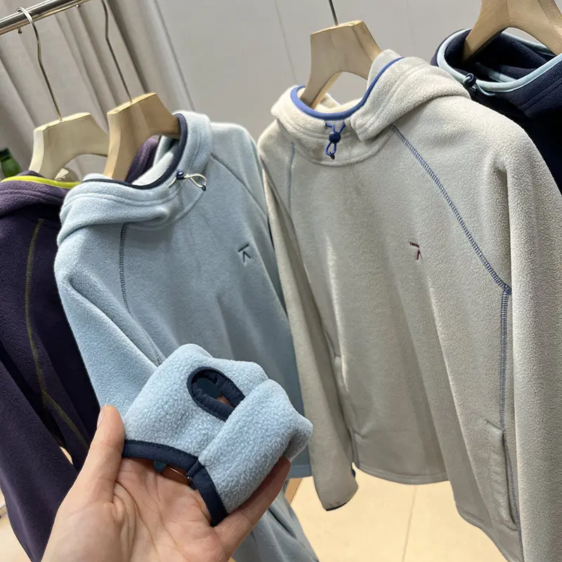 Outdoor-Sport-Daunenpullover mit Kapuze für Klettern, Wandern, Camping, Angeln, lässiges und entspanntes Oberteil für Männer und Frauen – Detail 5