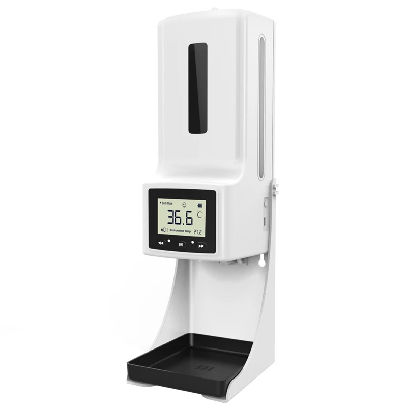 NEW-Automatic Soap Dispenser Stand With Temperature Measuring For Homeschool Hotel Shop Market Public Place