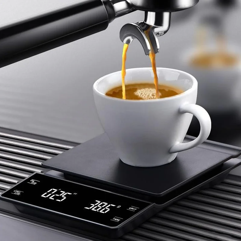

3kg/0.1g Coffee Scale with Timer Kitchen Tools Digital Multifunction Weighing Scale Pour Over Drip Espresso Scale LCD Display