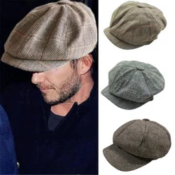 Men Women Trendy Art Retro Newsboy Hat Casual All-match Octagonal Hats Unisex British Berets Peaky Blinders Cap