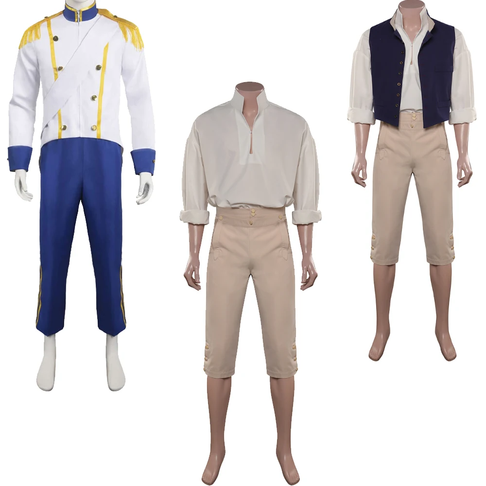 

Eric Cosplay Prince Costume Vest Shirt Coat Pants Mens Royal Uniform Clothes SetOutfits Halloween Carnival Party Disguise Suit