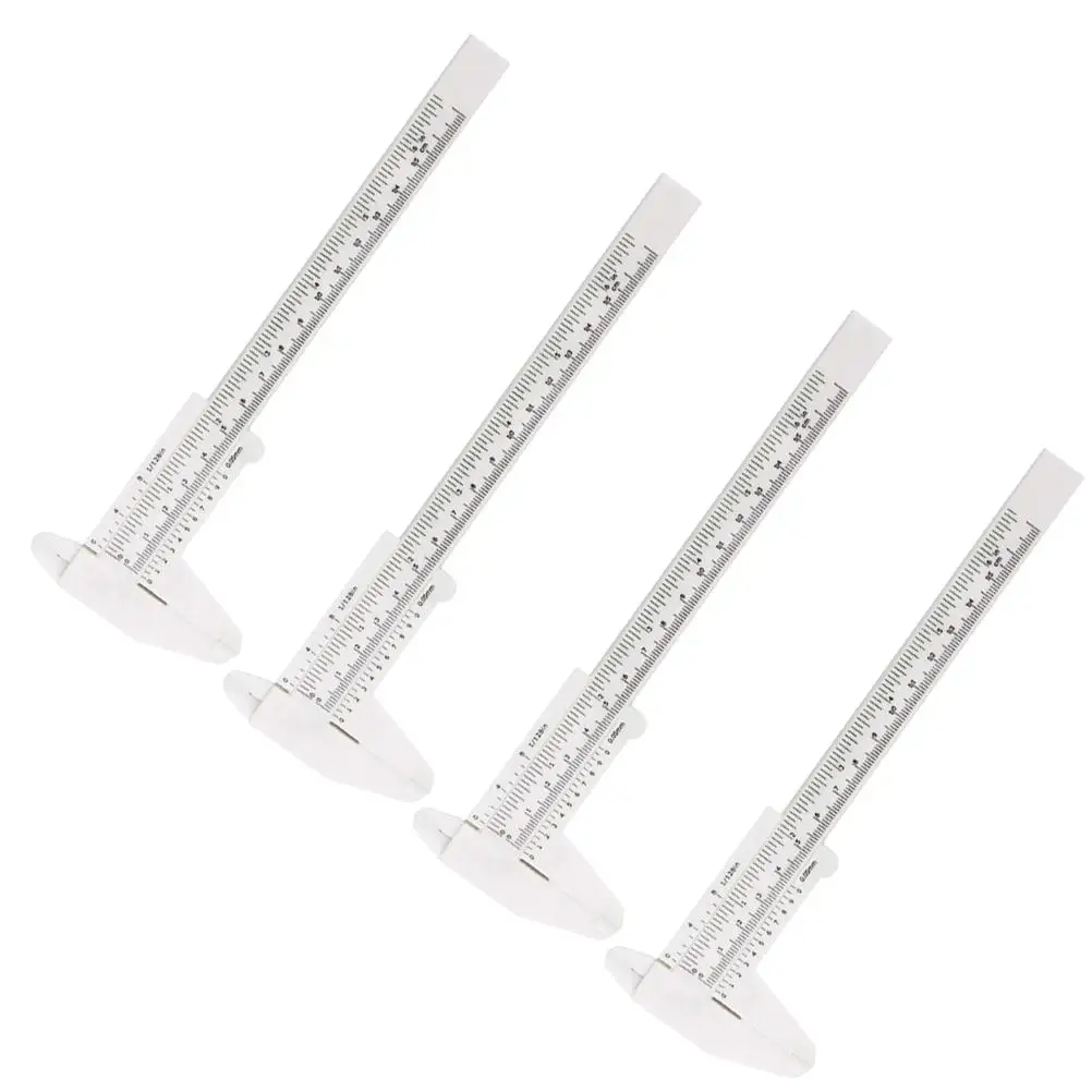 

4 Pcs Plastic Caliper Mini Vernier Measuring Tool for Tattoo Jewelry Depth Step Gauge Lightweight Durable Design
