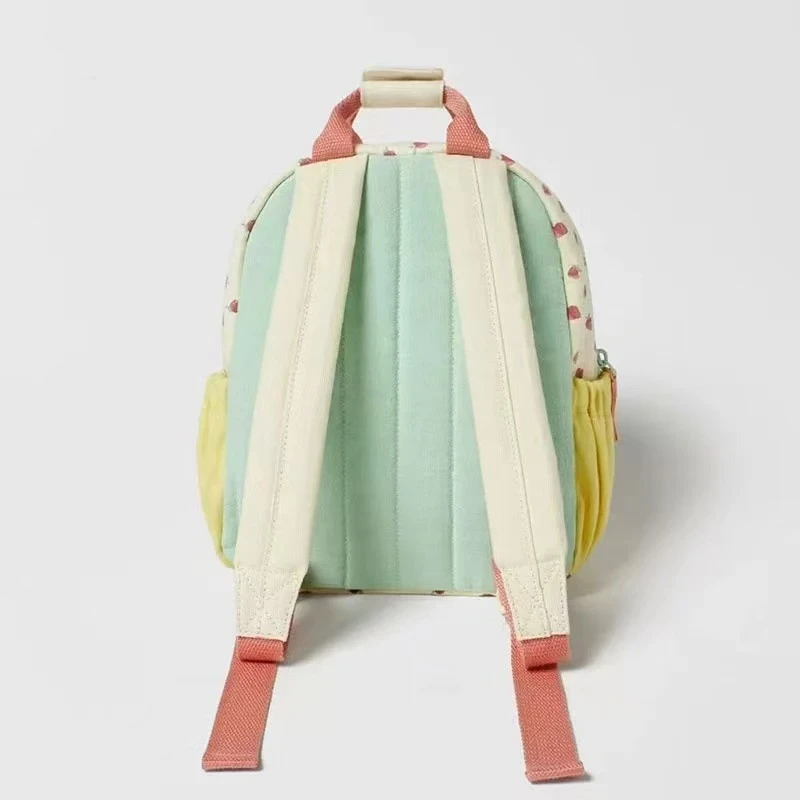 Personalisierte, modische, süße Erdbeer-Rucksacktasche aus Canvas mit besticktem Namen für Kleinkinder, personalisiertes Geschenk für Mädchen zum Schulbeginn – Detail 9