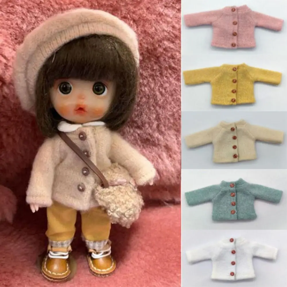 

Handmade Doll Knitted Sweater Cardigans Multicolored Mini Dolls Accessories Tops Casual Doll Dress Clothes
