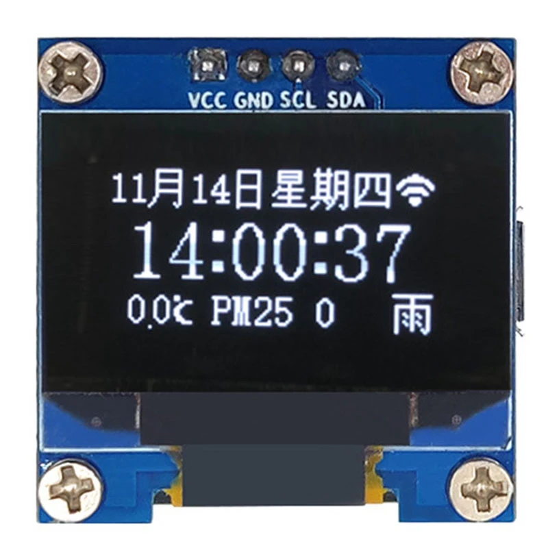 ESP8266 WiFi Clock Module 0.96 Inch OLED LCD Screen Display ESP-12F DIY Weather Forecast IIC I2C Interface 5V ESP12F