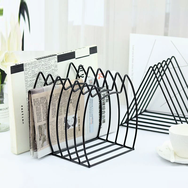 Cute Cat Metal Bookend Creative Book Standing Document File Desktop Manager Bookshelf Stand
