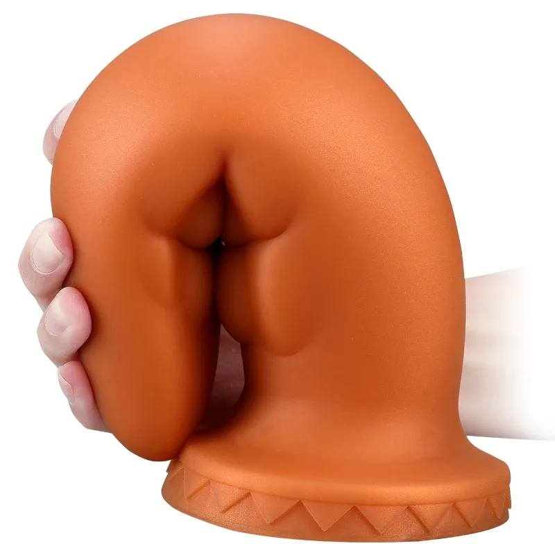 sex-toy-liquid-silicone-oversized-dildo-big-egg-butt-plug-soft-tongue-penis-anal-dilator-vagina-masturbator-stimulator