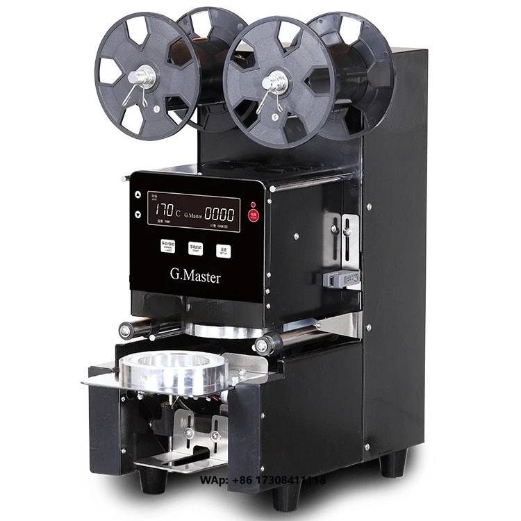 Full Automatic Electric Cup Sealing Machine for Bubble Tea Juice Ice Cream & Coffee with Heat Sealing Film 90/95/120mm Sizes