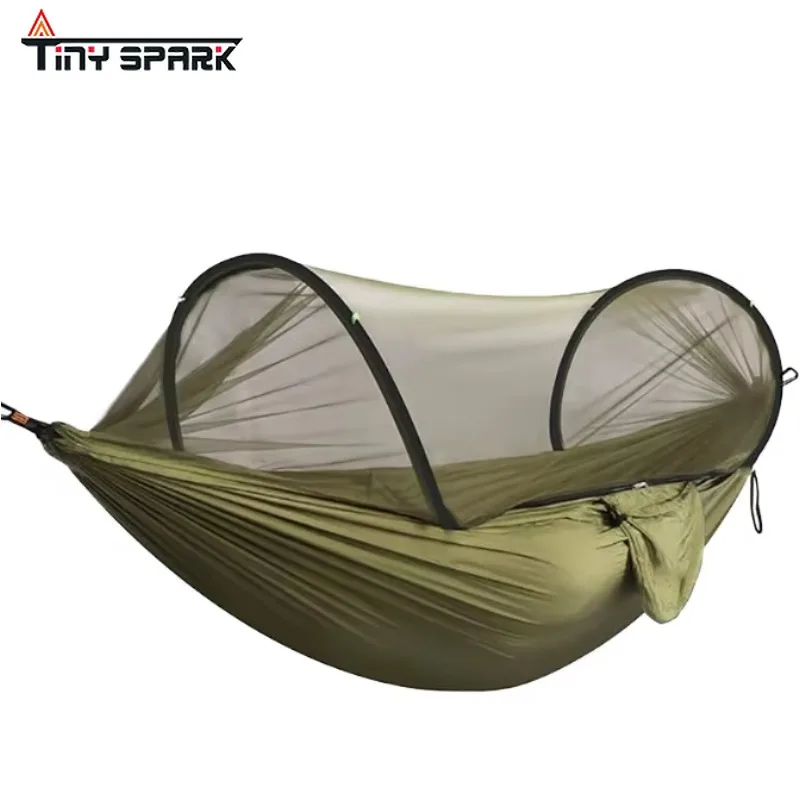 Heavy-duty 260X140CM Nylon Ultra-light Breathable Custom Outdoor Camping Hammock with Mosquito Net