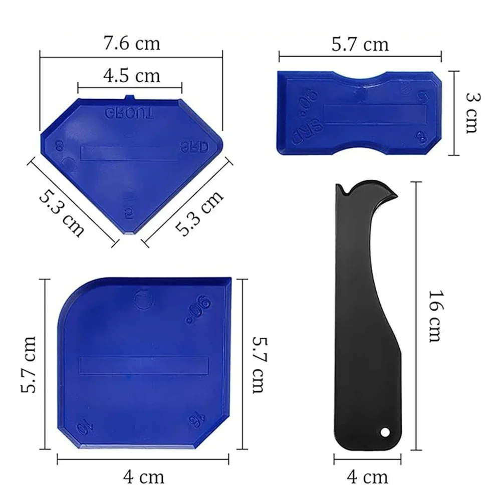 5in1 Silikon Schaber Rakel Kleber Entferner Messer Abdichten Winkel Schönheit Riss Kelle Werkzeug Mörtel Schaber Kit Multifunktionale Hause