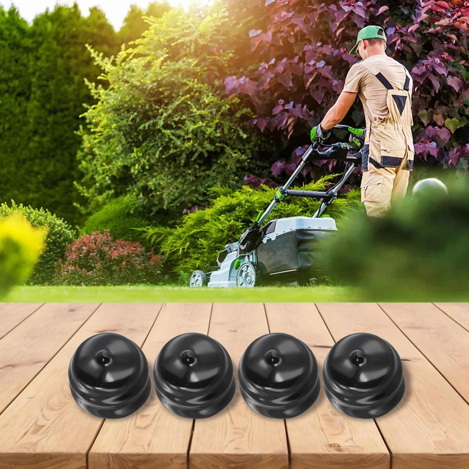 

Dust Cover Set for Craftsman and For Poulan Lawn Mowers Includes Four Spindle Covers Compatible with Part 532121232
