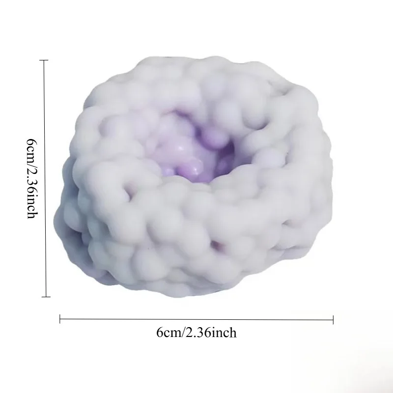 Semi-Transparent Icy Skin Crinkle Squish Ball Non-Bouncy Squeeze Ball ASMR Stress Relief Fidget Sensory Toy Desk Decor Gift