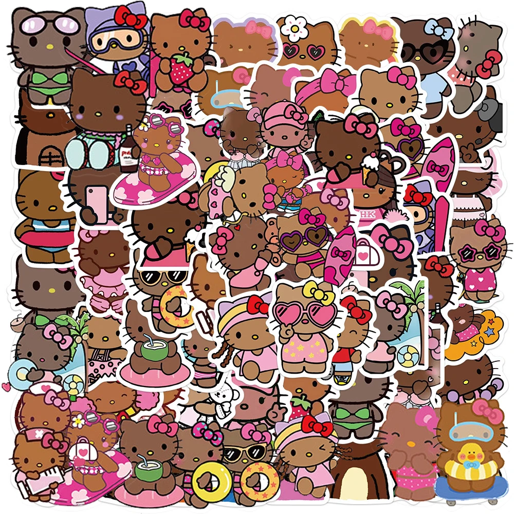 

10/30/66pcs Cute Sanrio Funny Hello Kitty Graffiti Stickers Decals Notebook Laptop Phone Suitcase Decoration Sticker Kids Toys