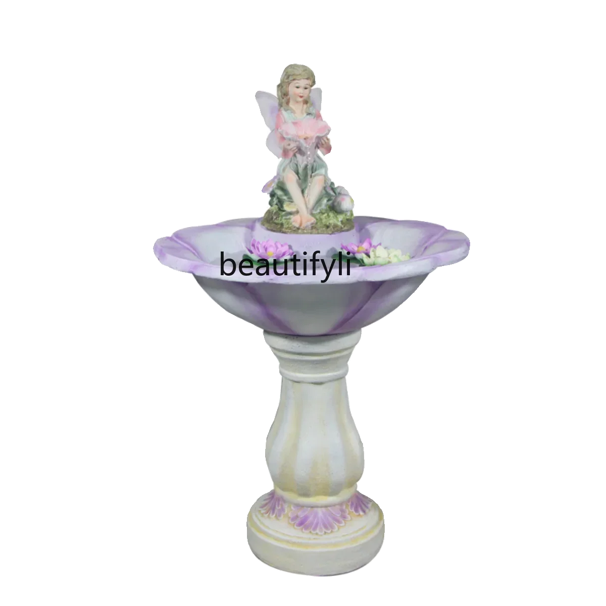 European garden flower fairy fountain water feature living room decoration villa decoration opening gift ornament