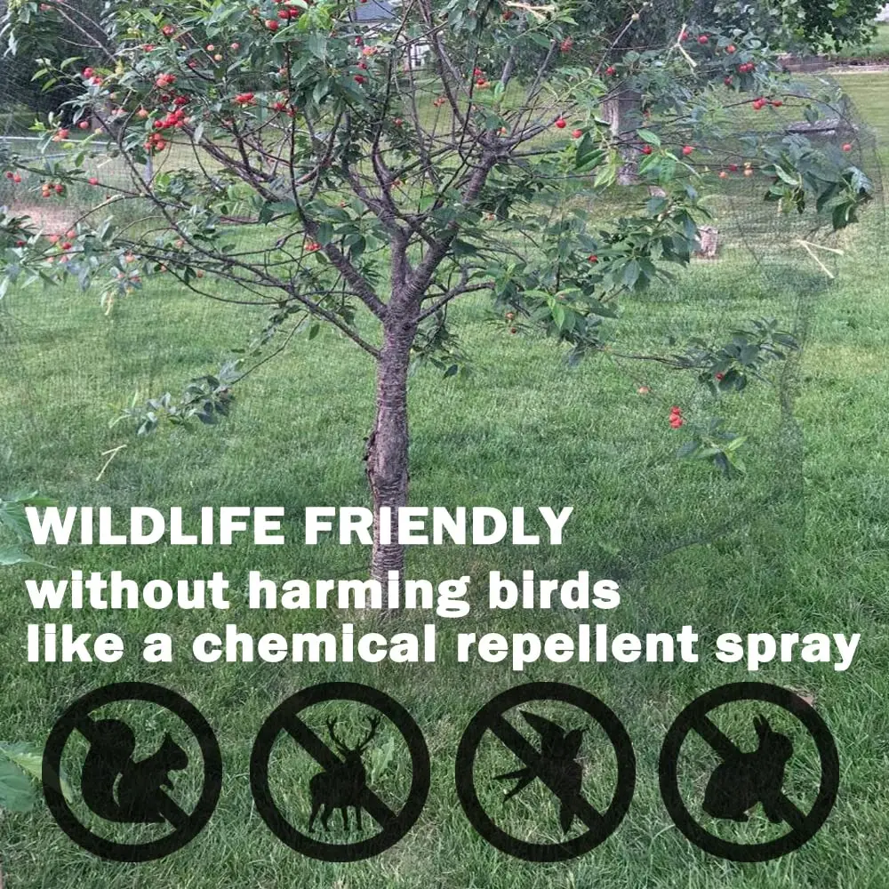 Bird Netting Heavy Duty Garden Net Provide Better Protection for Vegetables and Fruit Trees Against Birds, Deer and Other Pests