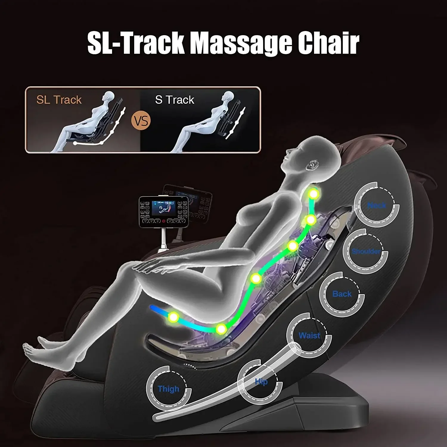 Hot Sale Sillon Masajes China Shiatsu Heated Electric Full Body 3D Zero Gravity Massage Chair 4D With Lcd Controller