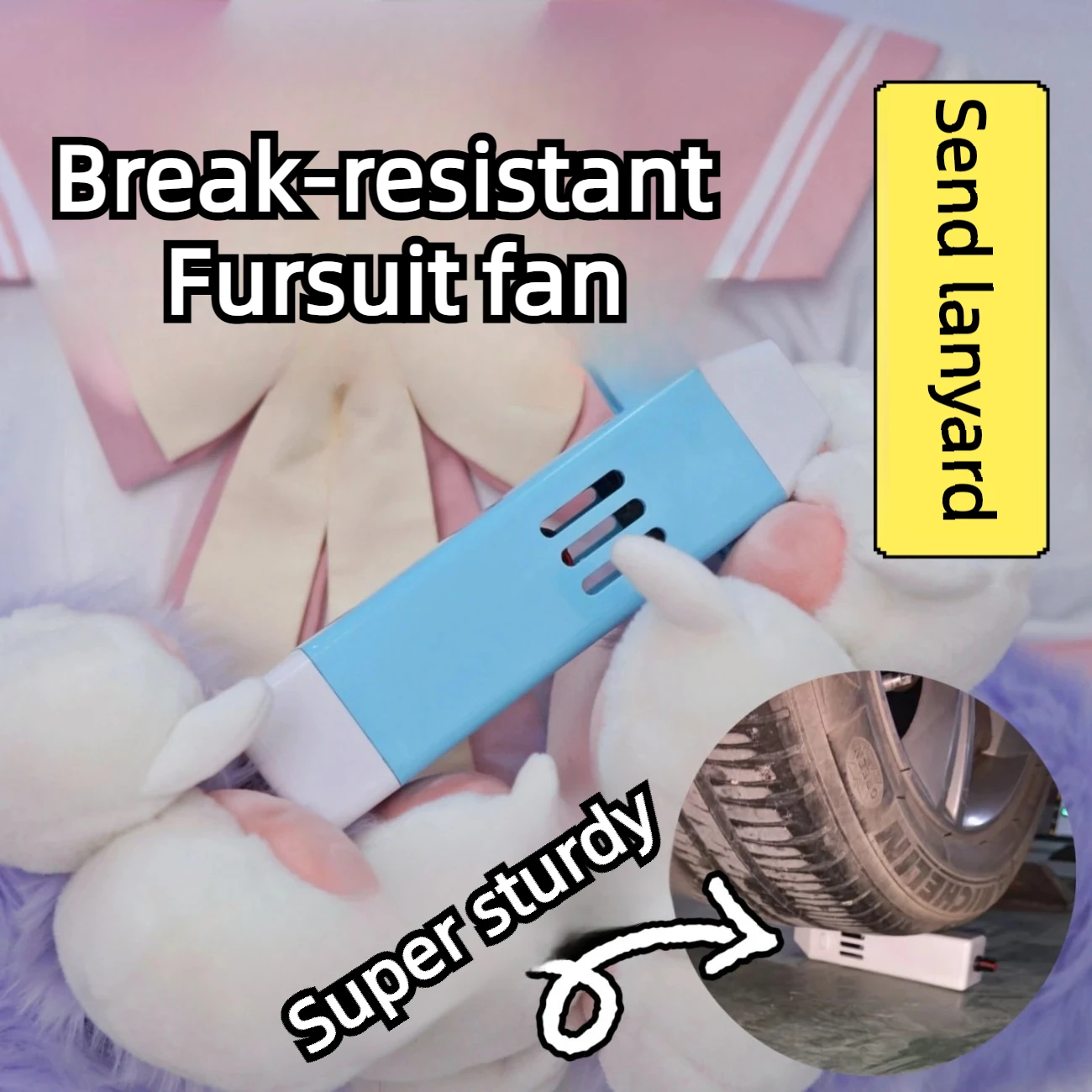 

Fursuit Animal Fan Cute Compact and Convenient Handheld Hanging Neck for Heat Dissipation Electric Fan for Kig Kemono Accessorie