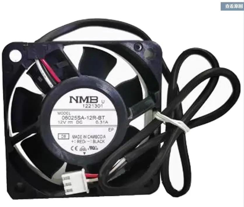 

NMB 06025SA-12R-BT DC 12V 0.31A 60x60x25mm 3-Wire Server Cooling Fan