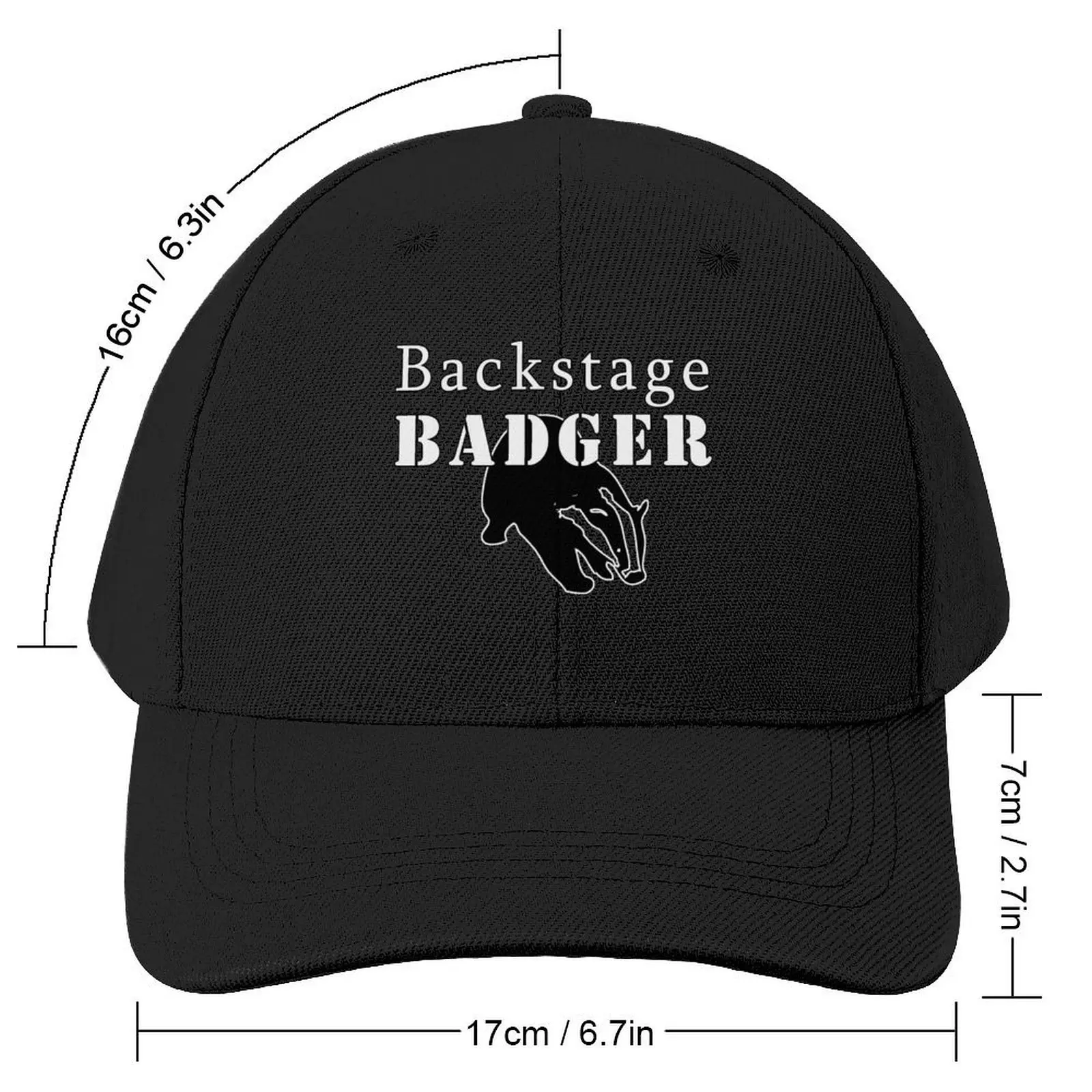 Backstage Badger Baseball Cap Luxury Cap Visor Hats For Women Men's