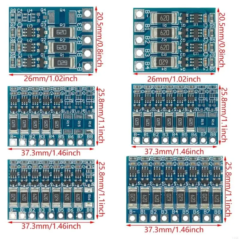 -Funktion Schutzscheibe Lithiumbatterie 18650 Batterien ausgeglichen 3S 4S 5S 6S 7S 8S Batterieverwaltung Y4QC